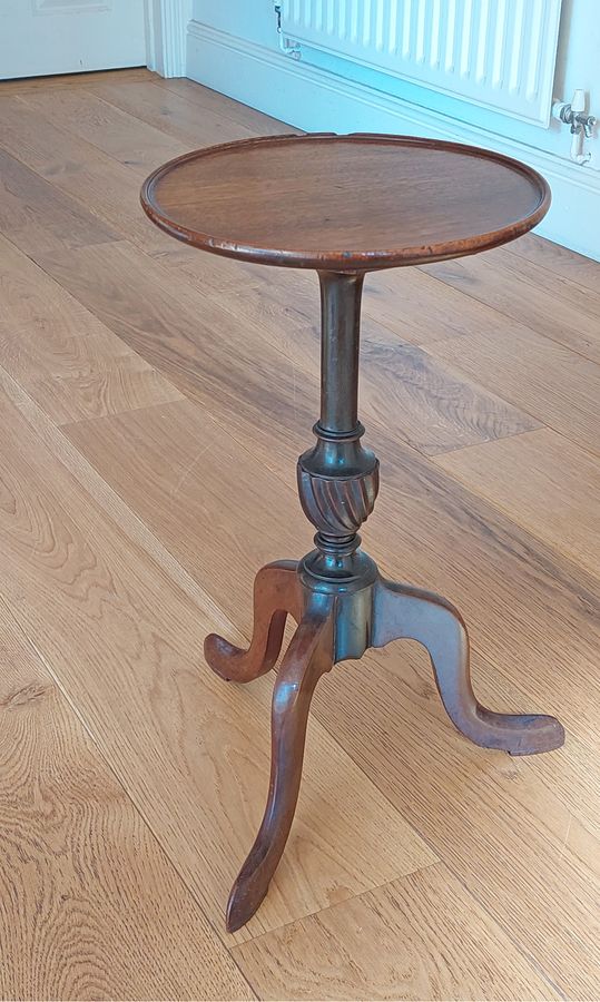 Antique Early 20thC Mahogany Wine Table on Tripod Base