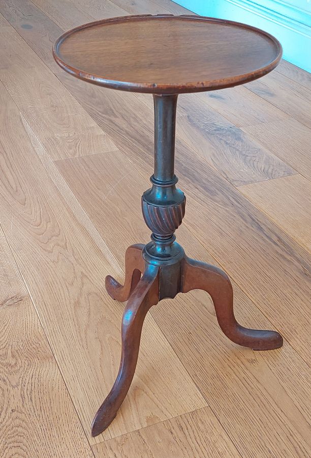 Antique Early 20thC Mahogany Wine Table on Tripod Base