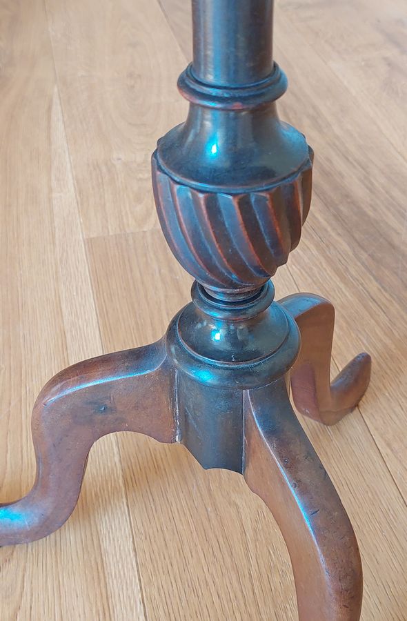 Antique Early 20thC Mahogany Wine Table on Tripod Base