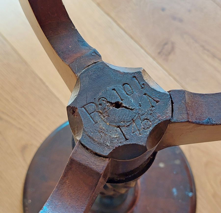 Antique Early 20thC Mahogany Wine Table on Tripod Base