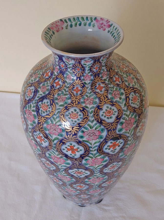 Antique Early 20thC French Ovoid Porcelain Vase