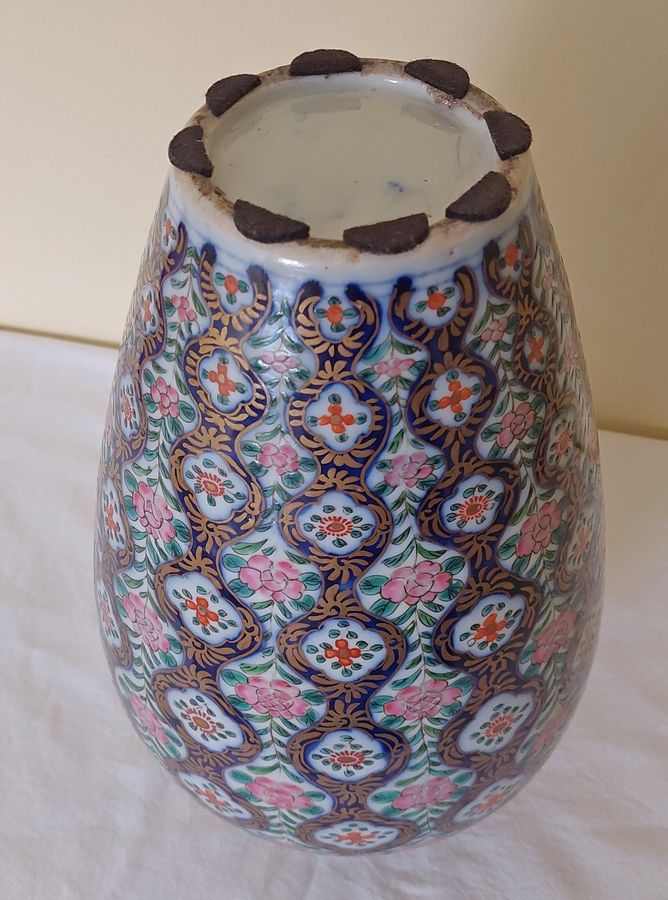 Antique Early 20thC French Ovoid Porcelain Vase