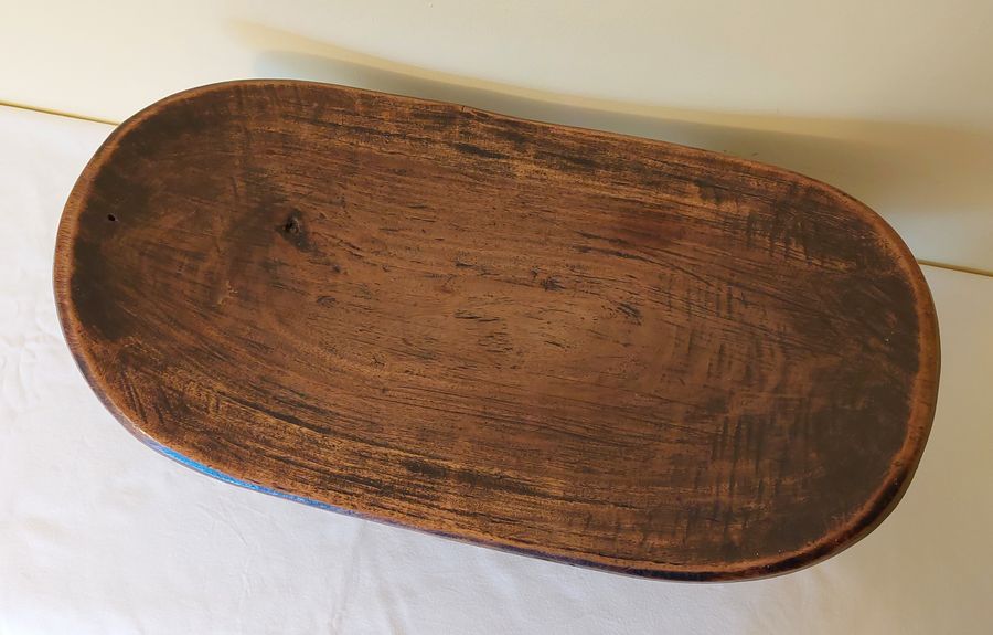 Antique Vintage Eastern or Tribal Hardwood Headrest with Dished Top