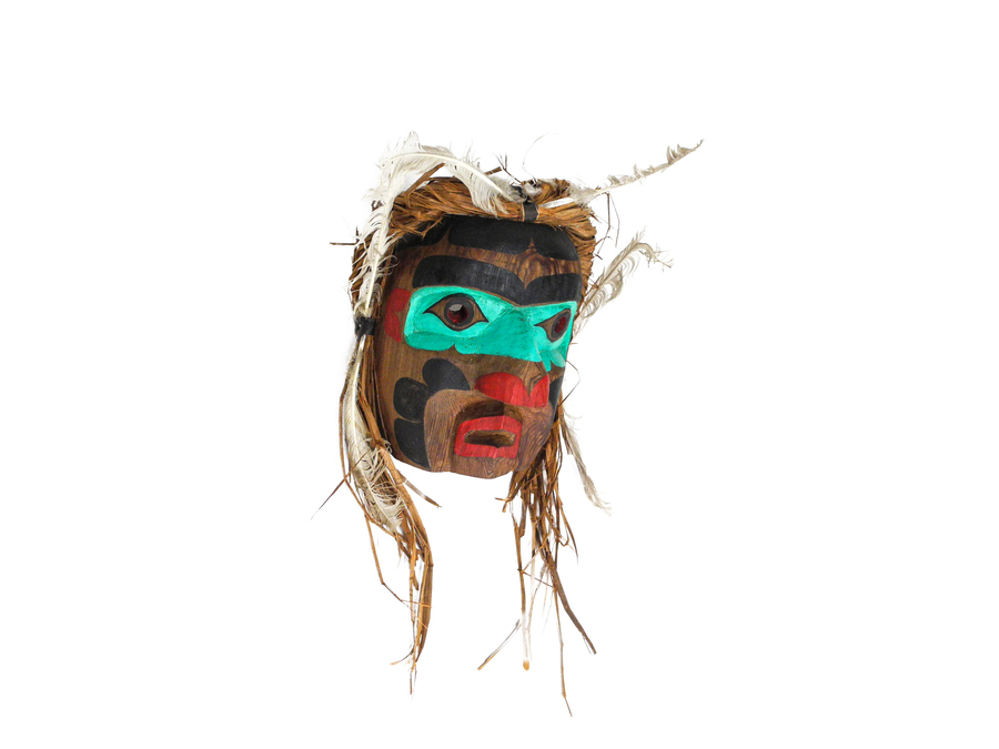 A Kwakwaka'wakw Thunderbird Mask Carved by Manny Georgeson C. 21st Century