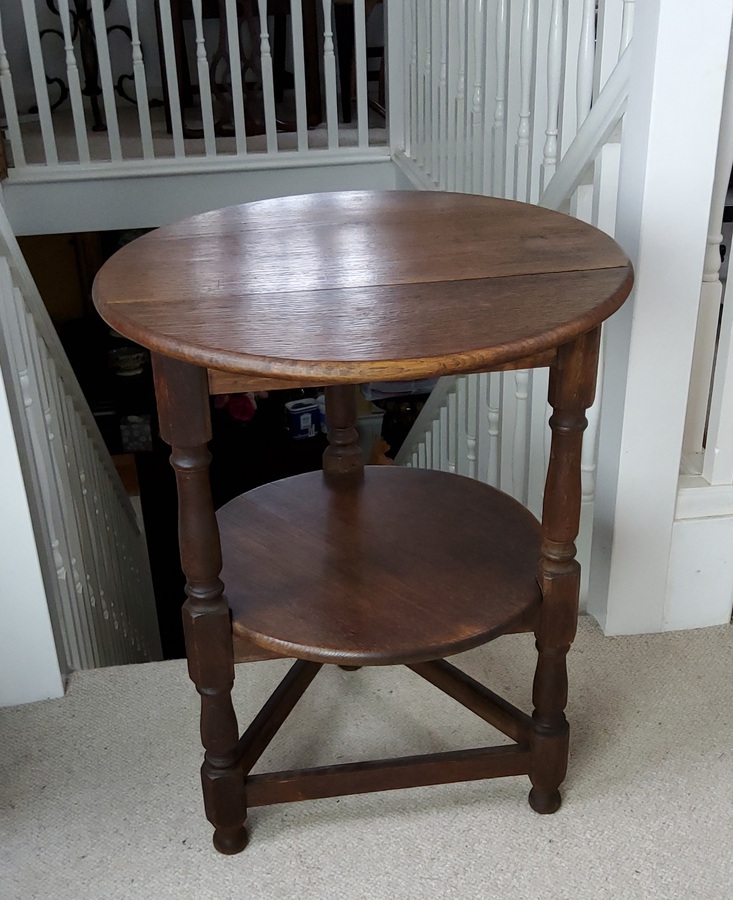 Antique A rare Heals oak cricket table / side table c. 1900