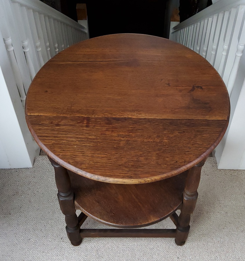Antique A rare Heals oak cricket table / side table c. 1900