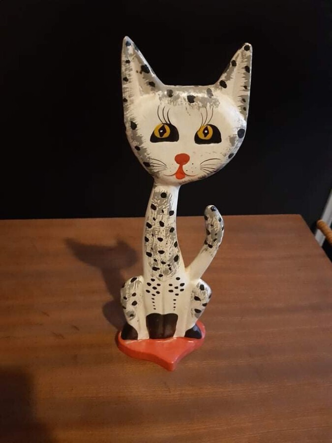 Antique handmade cat