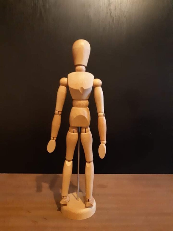 Wood anatomical marionette