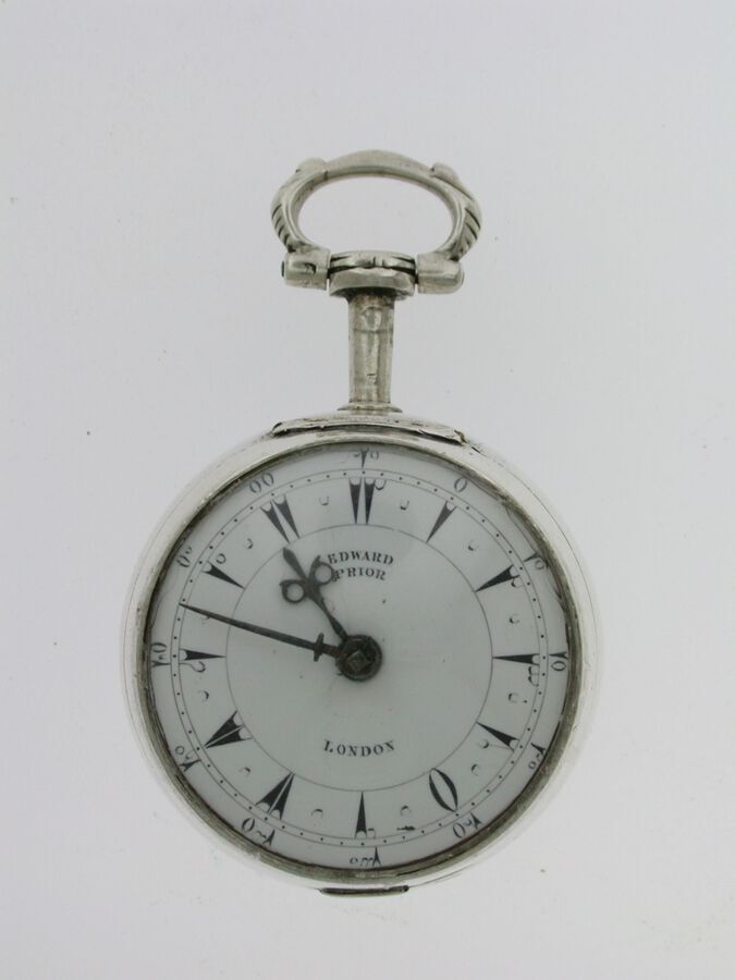 Antique Edward Prior - Silver Verge Pocket Watch in  Triple Protective Case