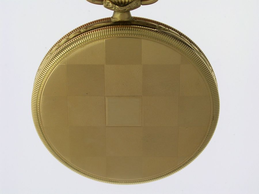 Antique Antique Art Deco 18 Kt Yellow Gold Pocket Watch  Swiss 1928