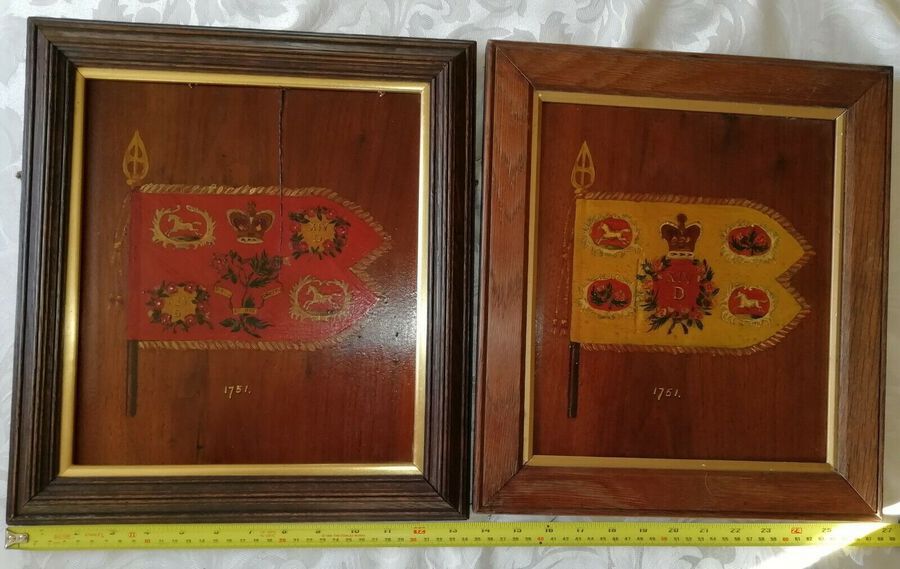 Late 19th C to the early 20th C pair of oil on wood painted panels