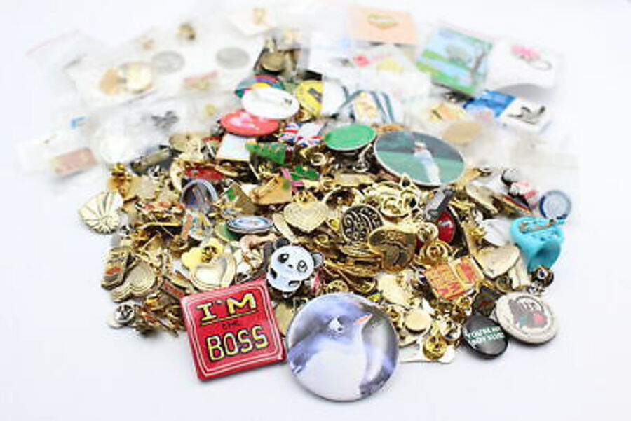 Job Lot 200  Assorted Vintage Lapel & Pin Badges Inc Charities, Advertising Etc