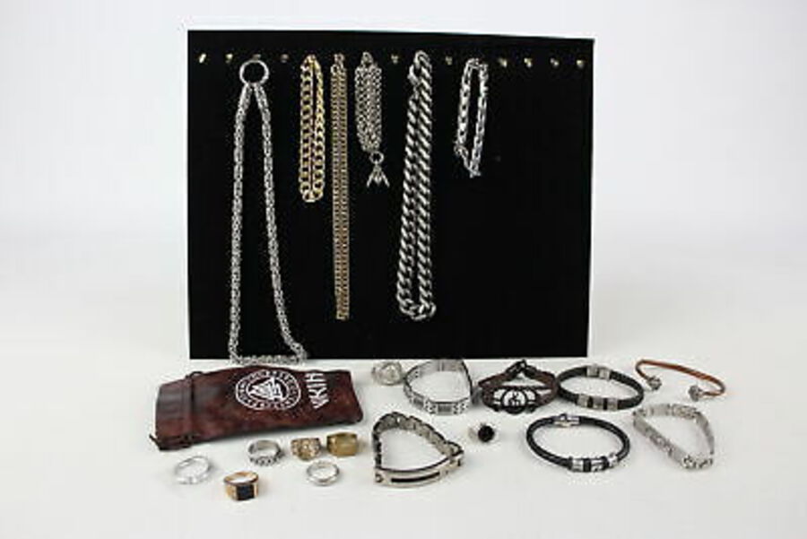 20 x Retro GENTS JEWELLERY inc. Viking, Signet Rings, Chunky Chains, Plaited