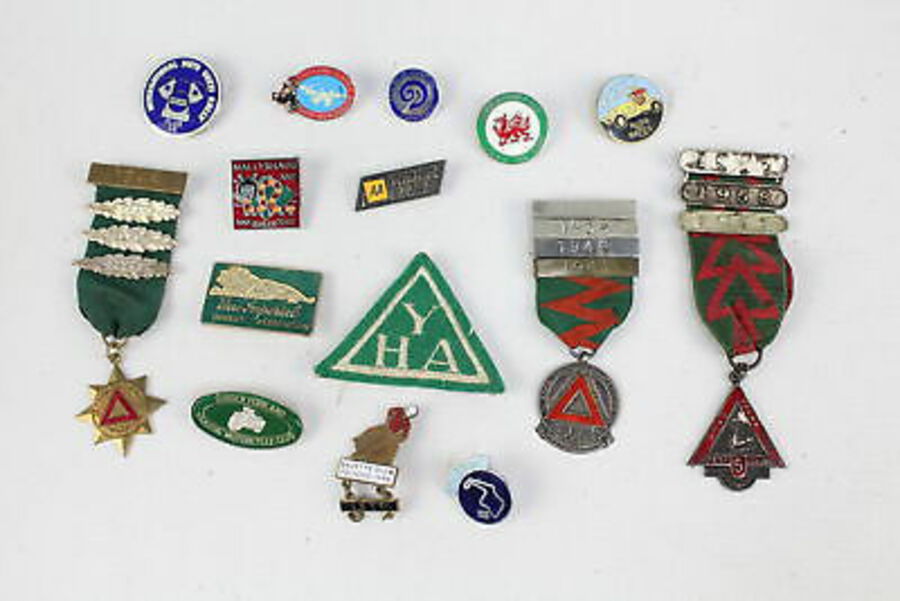 15 x Vintage TRANSPORT Related Pin Badges & Medals Inc .925 Sterling Silver Etc