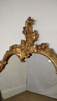 Antique French Mid 19th Century Louis XV Style Giltwood Mirror
