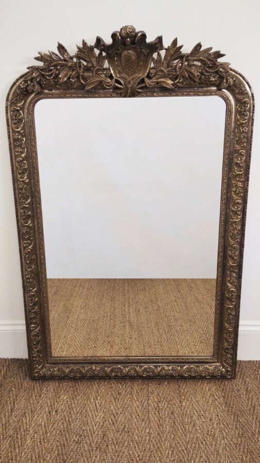 Antique Large French Mid-19th Century Chateau Mirror