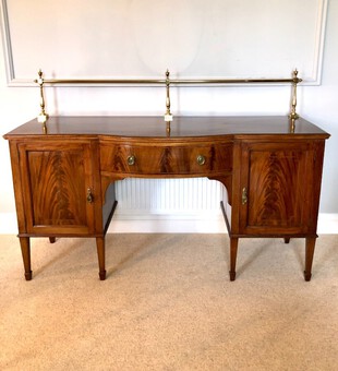 Antique Antique Edwardian Mahogany Inlaid Sideboard by Hamptons, Pall Mall, London