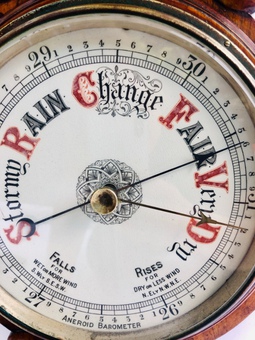 Antique Antique Walnut Banjo Barometer