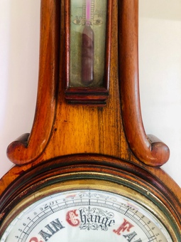 Antique Antique Walnut Banjo Barometer