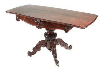 Antique Outstanding Victorian Carved Rosewood Sofa Table