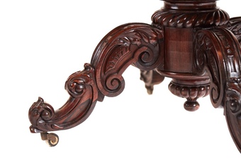 Antique Outstanding Victorian Carved Rosewood Sofa Table