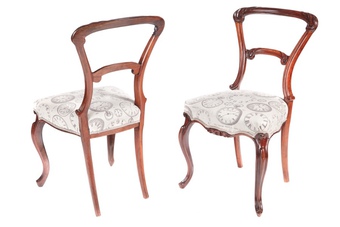 Antique Exceptional Quality Set of 6 Victorian Carved Rosewood Dining Chairs