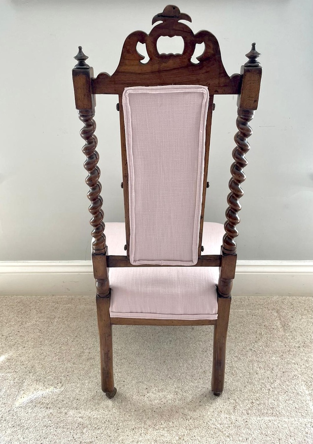 Antique Antique Victorian Carved Walnut Side Chair