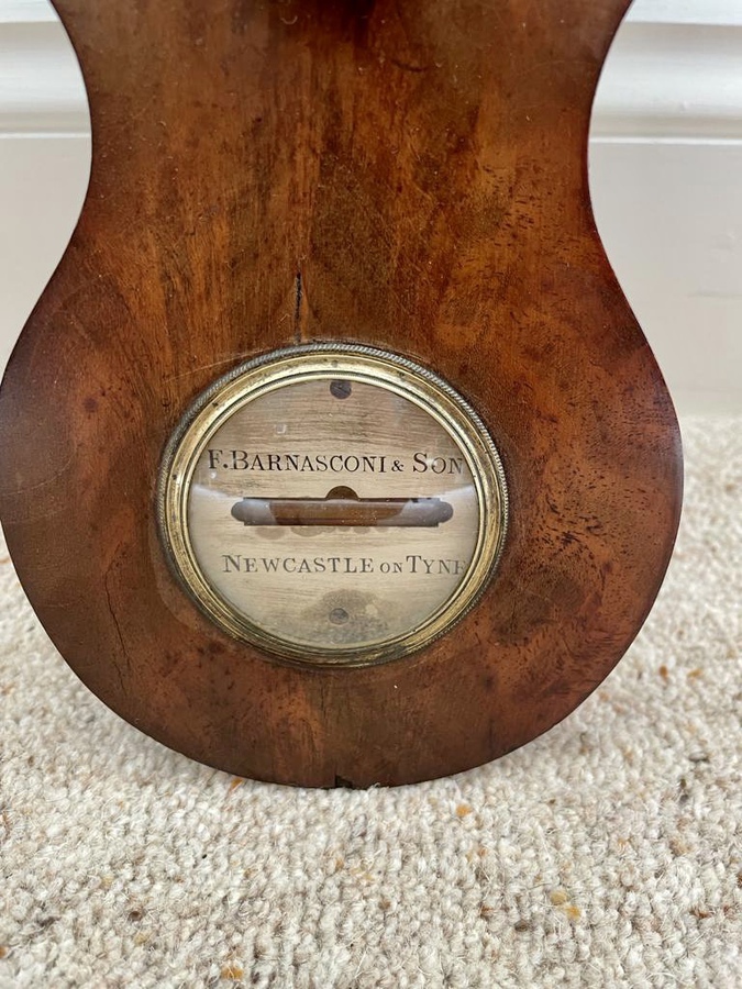 Antique  Quality 18th Century Antique Georgian Mahogany Banjo Barometer 