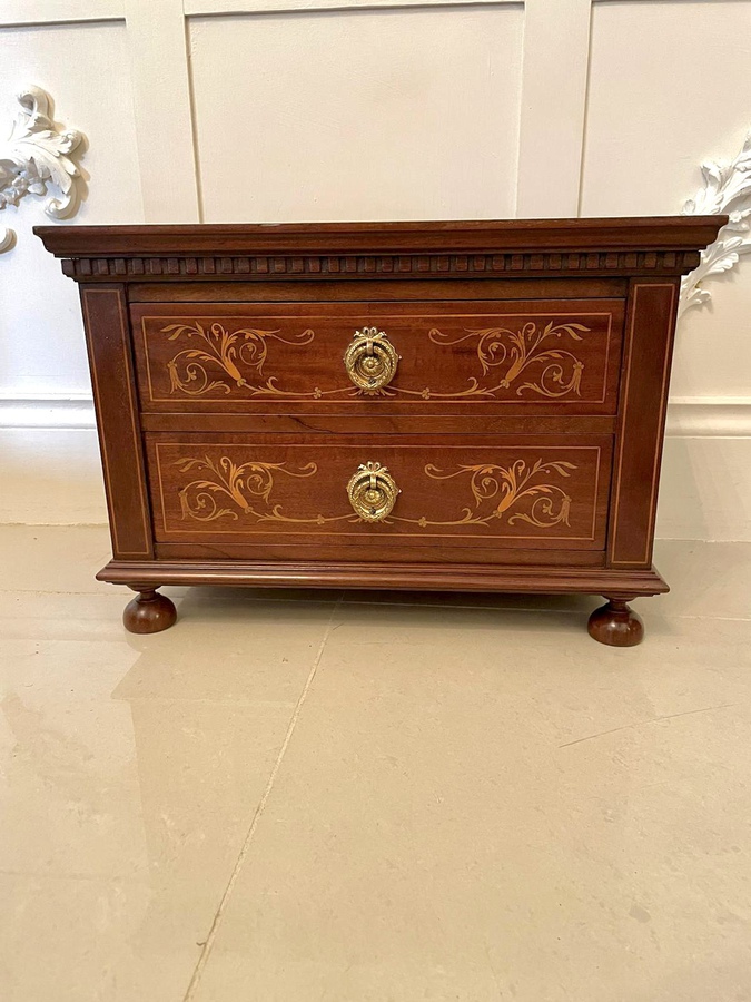 Antique  Quality Pair of Antique Edwardian Inlaid Mahogany Chests