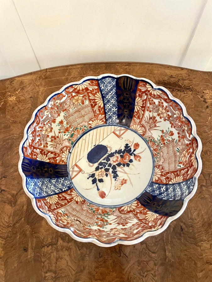 Antique Antique scalloped shaped Imari bowl