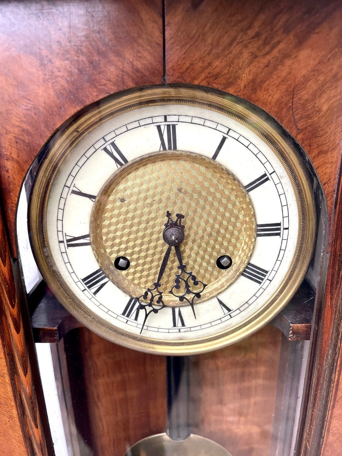 Antique  Antique Victorian Walnut Vienna Wall Clock