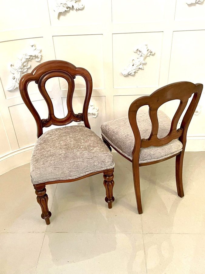 Antique Antique set of six Victorian mahogany dining chairs 