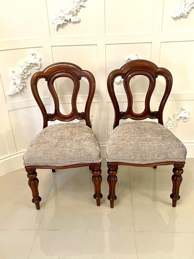 Antique Antique set of six Victorian mahogany dining chairs 