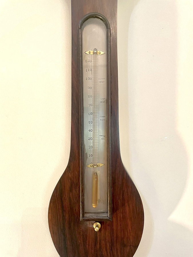 Antique Antique 19th Century Rosewood Banjo Barometer 