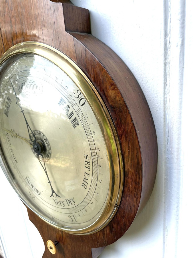 Antique Antique George III Mahogany Banjo Barometer 