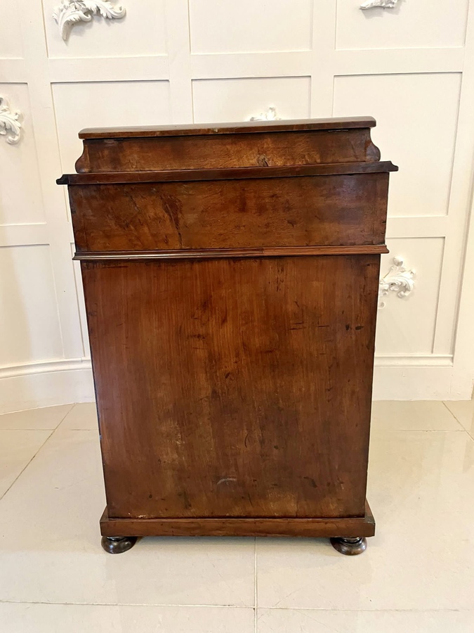 Antique   Antique Victorian Burr Walnut Inlaid Freestanding Davenport 