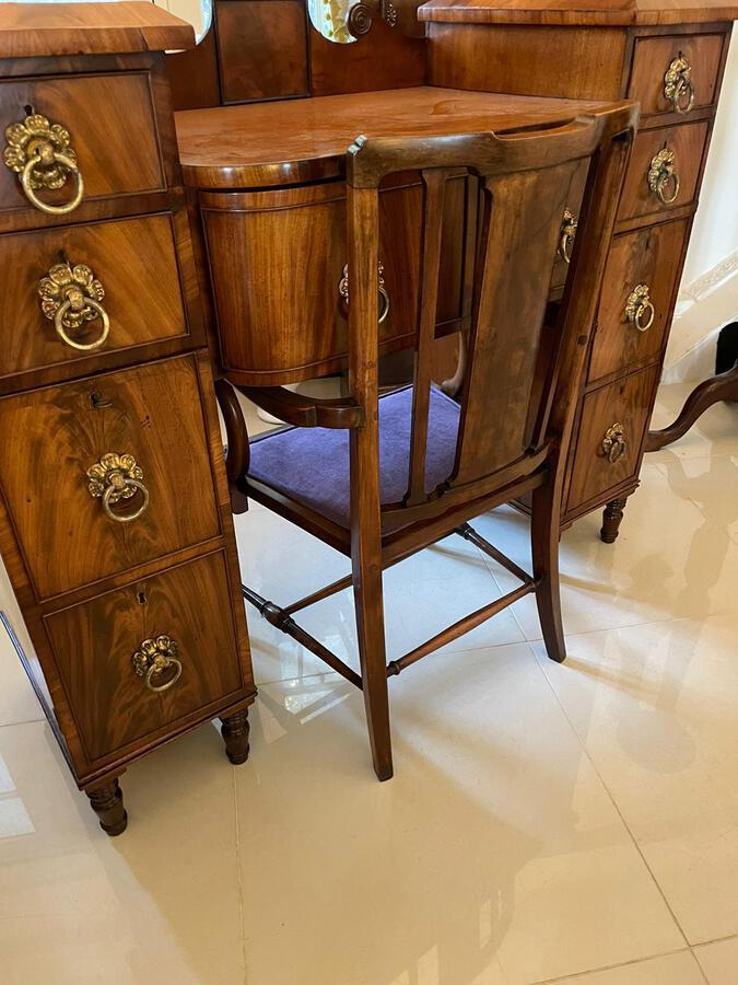 Antique Rare Antique Regency Quality Mahogany Secretaire Sideboard 