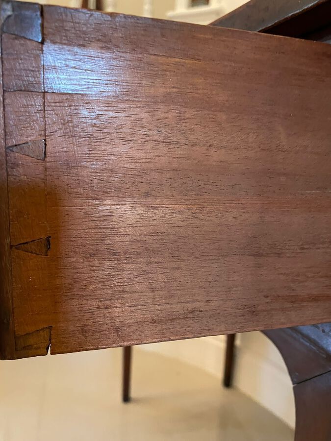 Antique Quality Antique Edwardian Inlaid Mahogany Serpentine Shaped Sideboard  
