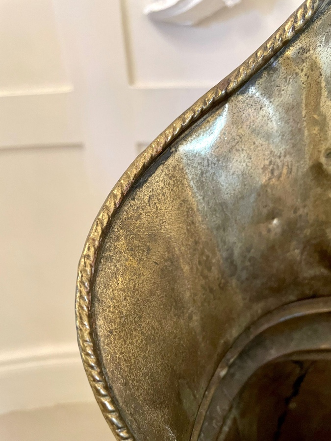 Antique   Large Antique Edwardian Ornate Brass Stick Stand 