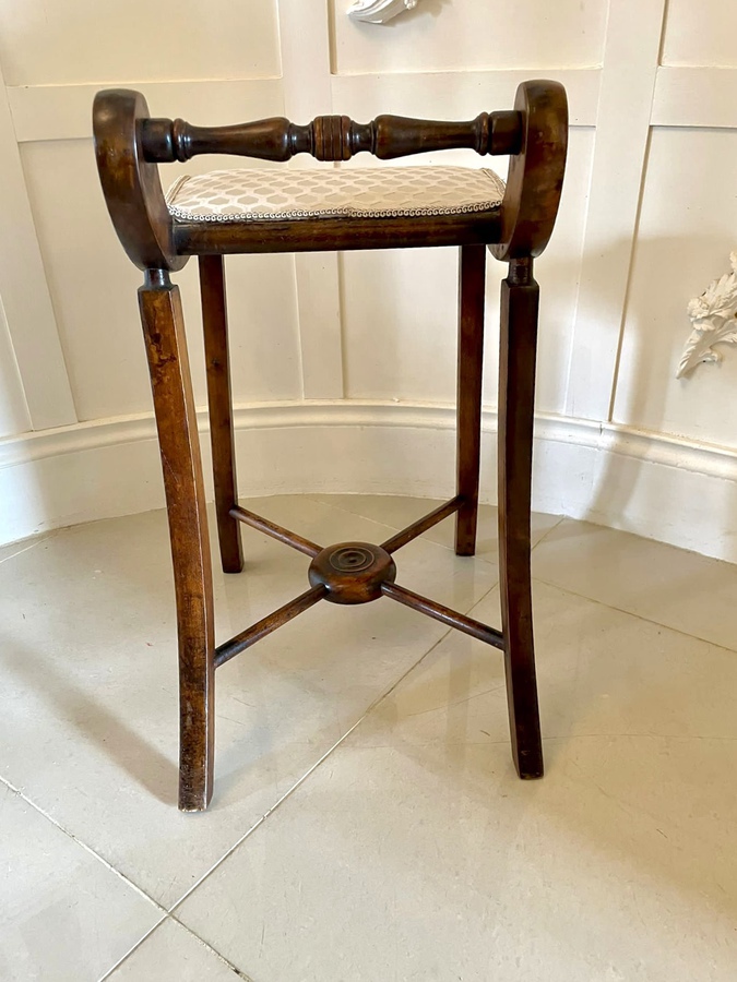 Antique   Unusual Antique Victorian Music Chair 173C