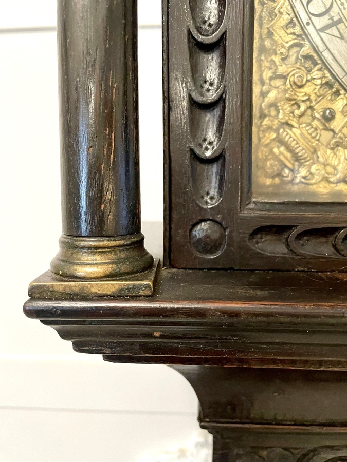Antique  Antique George III Carved Oak Longcase Clock by Henricus Baker of Appleby 180C