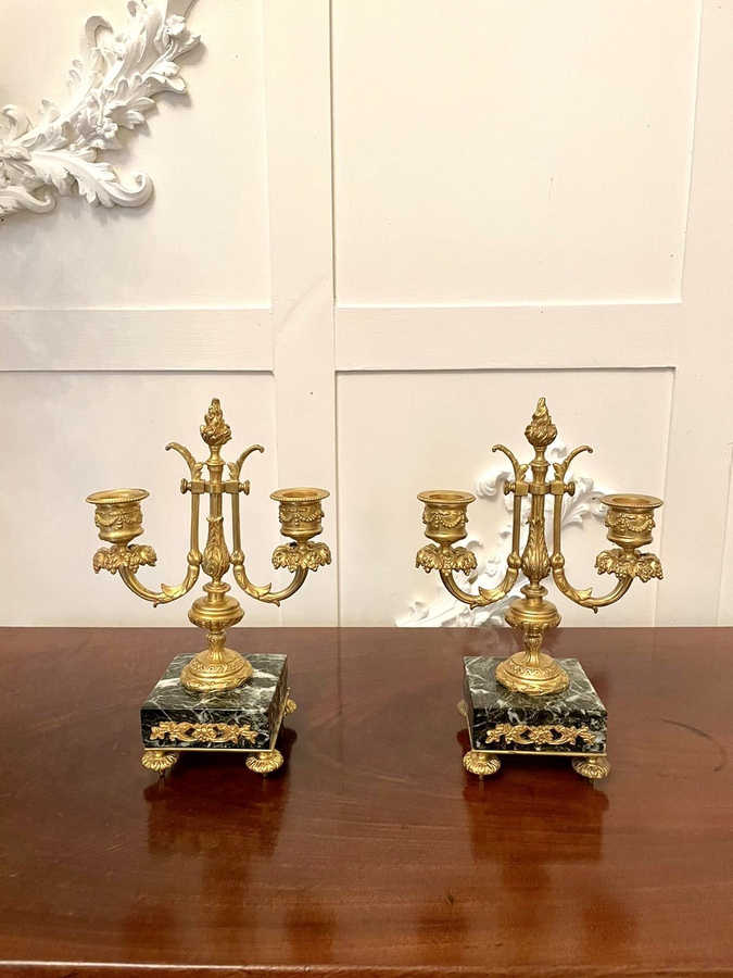 Antique   Outstanding Quality Antique Victorian French Ornate Ormolu Clock Garniture by A D Mougin France 185C