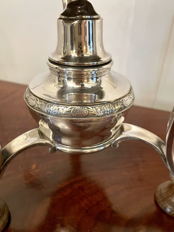 Antique  Fine Quality Antique Victorian French Silver Plated Tea Urn by Risler and Carré Paris 187C