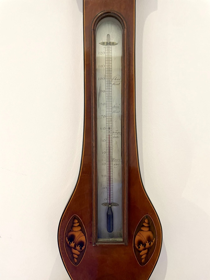 Antique Antique George III Quality Mahogany Banjo Barometer ref: 1204