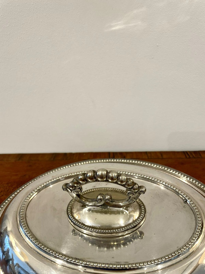 Antique Antique Edwardian Silver Plated Entrée Dish ref: 378C