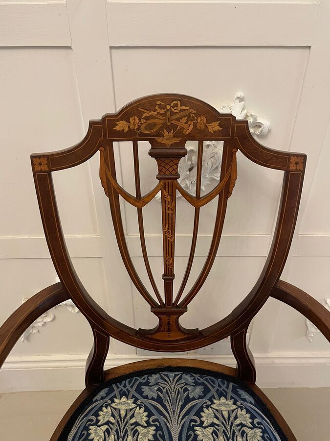 Antique Fine Quality Antique Mahogany Inlaid Desk Chair ref: 362C