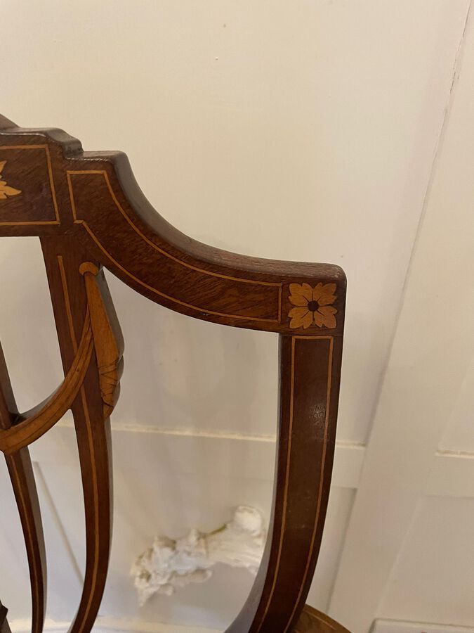 Antique Fine Quality Antique Mahogany Inlaid Desk Chair ref: 362C
