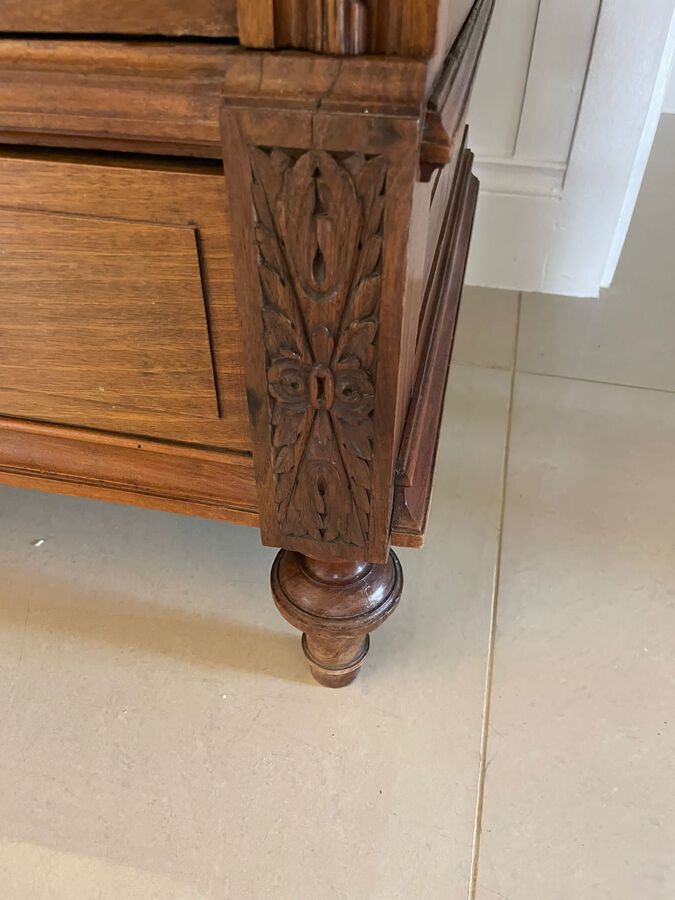 Antique Antique Victorian French Quality Carved Walnut Wardrobe ref: 385C