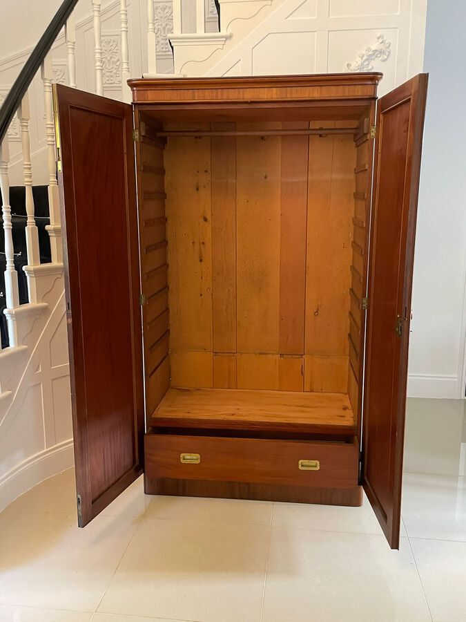 Antique Antique Victorian Quality Mahogany Double Door Wardrobe ref: 1235