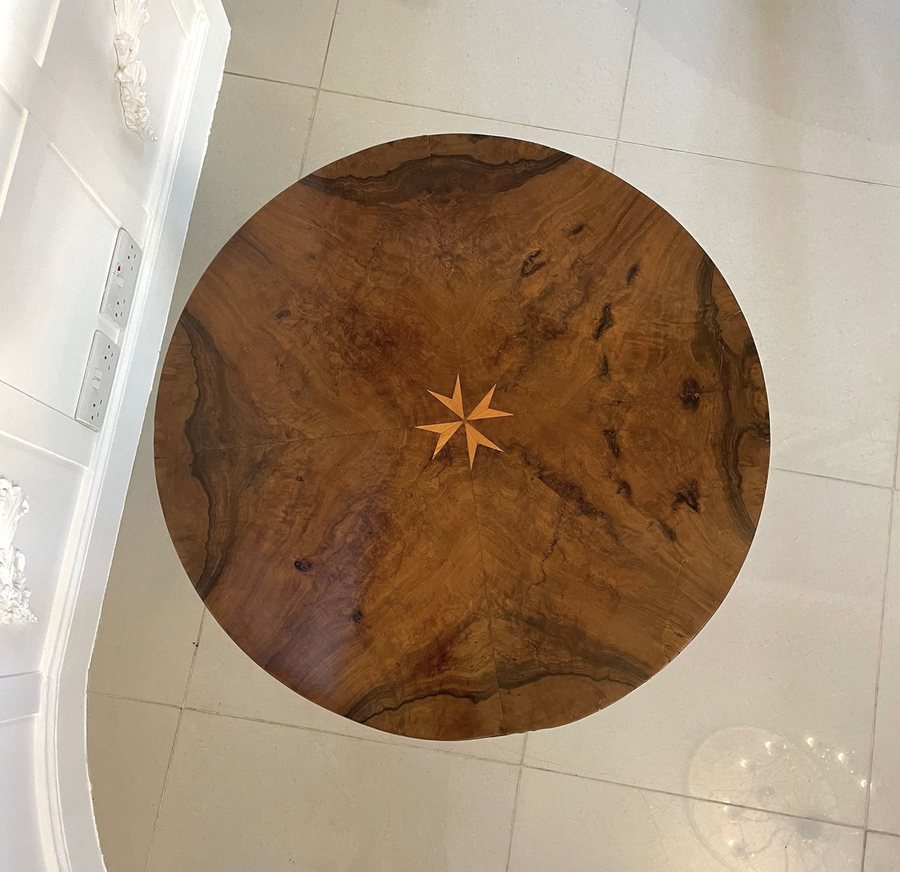 Antique Rare Antique Victorian Quality Olive Wood Circular Drum Table ref: 053A